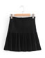 Fashion Black Velvet Pleated Skirt