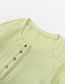 Fashion Green Metal Row Raglan Long Sleeve Slim T-shirt