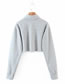 Fashion Gray Single-breasted Lapel Long-sleeved Sweater Culottes Suit