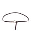 Fashion Coffee Knotted Round Button Thin Belt With Sweater Dress