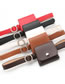 Fashion Red Thin Belt Belt Bag Without Holes