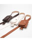 Fashion White Thin Belt Belt Bag Without Holes