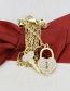 Fashion Gilded Zircon Key Necklace