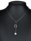 Fashion Five-pointed Star Necklace Star Geometric Solid Thick Chain Titanium Steel Tassel Necklace
