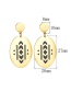 Fashion Oval Oiled Earrings Oval Oiled Stainless Steel Corrosion Earrings