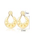 Fashion Six-pointed Star Moon Earrings Moon Eight-pointed Star Oval Titanium Steel Earrings