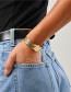 Fashion Golden Irregular Alloy Bracelet With Beating Pattern