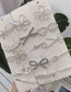 Fashion Silver Bow Alloy Butterfly Flower Feather Pearl Geometric Hairpin Set