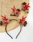 Fashion Khaki Set Christmas Elk Alloy Hairpin Headband
