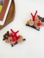 Fashion Set Of Red Christmas Elk Alloy Hairpin Headband