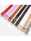 Fashion Red Round Buckle Pu Leather Alloy Jeans Belt