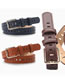 Fashion Zhangqing Hollow Non-perforated Imitation Leather Thin Belt