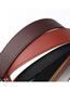Fashion Brown Love Pin Buckle Pendant Alloy Imitation Leather Belt