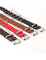 Fashion Red Eyelet Chain Alloy Double Row Belt