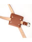 Fashion Brown Multifunctional Small Belt Bag With Japanese Buckle