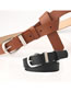 Fashion Camel Imitation Leather Japanese Buckle Alloy Belt