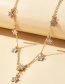 Fashion Butterfly Diamond Five-pointed Star Butterfly Slap Pendant Necklace