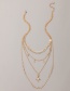 Fashion Golden Aircraft Chain Mansion Alloy Multilayer Necklace