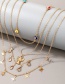 Fashion Golden Eyes Star Angel Pendant Geometric Water Drop Diamond Multilayer Necklace