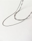 Fashion Silver Metal Thin Chain Multi-layer Necklace