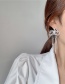 Fashion Silver Fringed Diamond Geometric Hollow Alloy Earrings