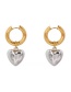 Fashion Color Mixing Three-dimensional Love Pendant Contrast Earrings
