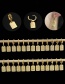 Fashion F Copper Pendant Square Letter Earrings (1 Pcs)