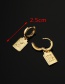 Fashion Z Copper Pendant Square Letter Earrings (1 Pcs)