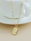 Fashion N Copper Pendant Square Letter Necklace
