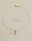 Fashion R Copper Pendant Square Letter Necklace