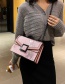 Fashion Pink Chain Snakeskin Print Shoulder Messenger Bag