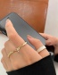 Fashion Three-piece Suit Chain Geometry Alloy Open Ring