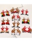 Fashion Antlers Brown Christmas Antler Hair Ball Bow Tie Contrast Color Hairpin