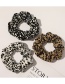 Fashion New Knitted Leopard Hair Tie-beige Leopard Print Knitted Large Bowel Hair Rope Headband