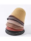 Fashion Camel Houndstooth Leather Covered Fisherman Hat
