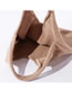 Fashion Khaki Solid Color Large Capacity Wool Knit Shoulder Bag