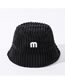 Fashion Gray Double-sided Letter Embroidery Fisherman Hat