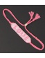 Fashion Pink Rice Beads Woven Letters Handmade Beaded Bracelet