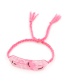 Fashion Pink Rice Beads Hand-woven Flamingo Bracelet
