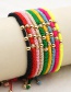 Fashion Fluorescent Color Gold-plated Acrylic Gold Beads Handmade Beaded Bracelet