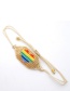 Fashion Golden Gradient Love Rice Bead Woven Handmade Bracelet