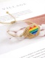 Fashion Golden Gradient Love Rice Bead Woven Handmade Bracelet