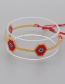 Fashion Black Handmade Rice Beads Woven Eye Bracelet