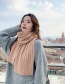 Fashion Beige Wool Thick Pit Strip Mixed Color Scarf