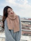 Fashion Beige Wool Thick Pit Strip Mixed Color Scarf