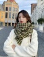 Fashion Black And White Houndstooth Color Block Cashmere Shawl Scarf