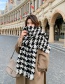 Fashion Black And White Houndstooth Padded Cashmere Scarf