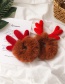 Fashion Big Red Antlers Stuffed Hair Ring Christmas Antler Hair Rope