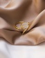 Fashion Golden Opal Tulip Flower Open Ring