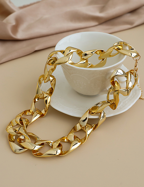 Fashion Gold Color Resin Chain Necklace